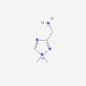 molecular formula C5H11N4+ B12965784 (1,1-Dimethyl-1H-1l4,2,4-triazol-3-yl)methanamine 