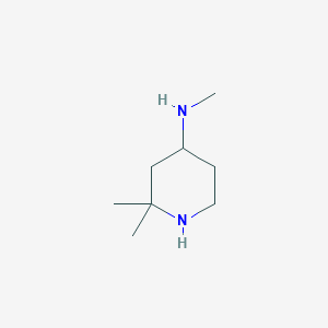 molecular formula C8H18N2 B12965802 N,2,2-Trimethylpiperidin-4-amine 