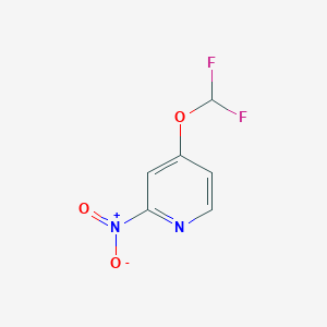 molecular formula C6H4F2N2O3 B12965851 4-Difluoromethoxy-2-nitropyridine 