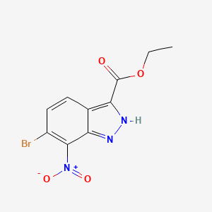 molecular formula C10H8BrN3O4 B12965890 Ethyl 6-bromo-7-nitro-1h-indazole-3-carboxylate 