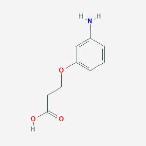 molecular formula C9H11NO3 B12965932 3-(3-Aminophenoxy)propanoic acid CAS No. 397845-65-7