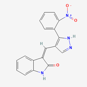 (Z)-3-((3-(2-Nitrophenyl)-1H-pyrazol-4-yl)methylene)indolin-2-one