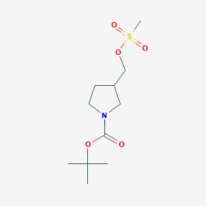 molecular formula C11H21NO5S B129660 叔丁基3-(((甲磺酰)氧)甲基)吡咯烷-1-羧酸酯 CAS No. 141699-56-1