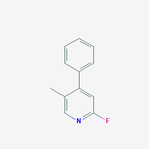 molecular formula C12H10FN B12966000 2-Fluoro-5-methyl-4-phenylpyridine 