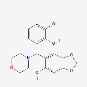 6-[(2-Hydroxy-3-methoxyphenyl)-morpholin-4-ylmethyl]-1,3-benzodioxol-5-ol