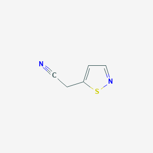 molecular formula C5H4N2S B12966021 2-(5-Isothiazolyl)acetonitrile CAS No. 1001907-73-8