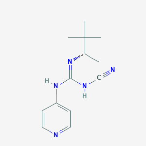 molecular formula C13H19N5 B12966027 Guanidine, N-cyano-N'-4-pyridinyl-N''-(1,2,2-trimethylpropyl)-, (S)- CAS No. 113563-70-5