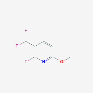 molecular formula C7H6F3NO B12966033 3-(Difluoromethyl)-2-fluoro-6-methoxypyridine 