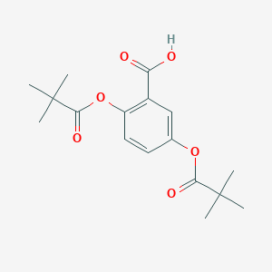 molecular formula C17H22O6 B12966036 2,5-Bis(pivaloyloxy)benzoic acid 