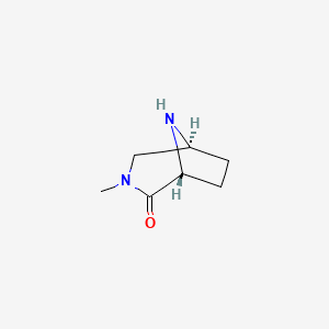 molecular formula C7H12N2O B12966047 rel-(1R,5S)-3-Methyl-3,8-diazabicyclo[3.2.1]octan-2-one 