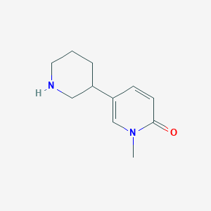 molecular formula C11H16N2O B12966085 1-methyl-5-(piperidin-3-yl)pyridin-2(1H)-one 