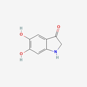 molecular formula C8H7NO3 B12966097 5,6-Dihydroxyindolin-3-one 