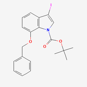 molecular formula C20H20INO3 B12966144 tert-Butyl 7-(benzyloxy)-3-iodo-1H-indole-1-carboxylate 