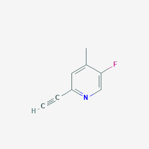 molecular formula C8H6FN B12966156 2-Ethynyl-5-fluoro-4-methylpyridine 