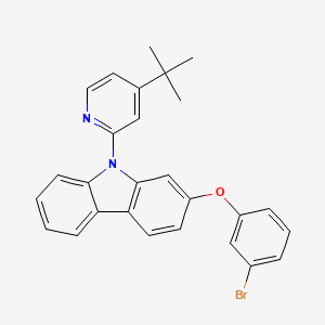 molecular formula C27H23BrN2O B12966177 2-(3-Bromophenoxy)-9-(4-(tert-butyl)pyridin-2-yl)-9H-carbazole 