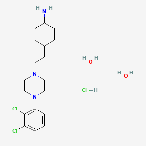 (1R,4r)-4-(2-(4-(2,3-dichlorophenyl)piperazin-1-yl)ethyl)cyclohexan-1-amine hydrochloride dihydrate