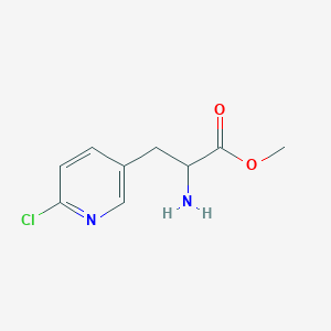 molecular formula C9H11ClN2O2 B12966184 Methyl 2-amino-3-(6-chloropyridin-3-yl)propanoate 