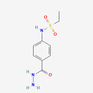 molecular formula C9H13N3O3S B12966194 N-(4-(Hydrazinecarbonyl)phenyl)ethanesulfonamide 