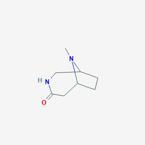 molecular formula C8H14N2O B1296623 9-甲基-3,9-二氮杂双环[4.2.1]壬烷-4-酮 CAS No. 7309-42-4