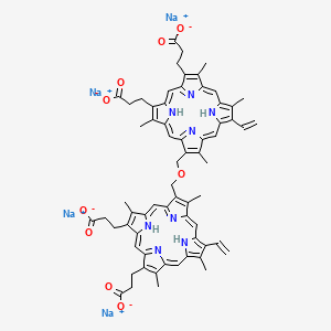 Sodium 3,3',3'',3'''-((oxybis(methylene))bis(3,8,13,17-tetramethyl-12-vinylporphyrin-7,2,18-triyl))tetrapropionate