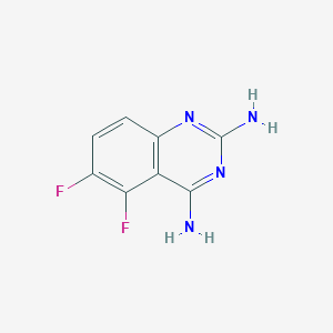 molecular formula C8H6F2N4 B12966274 5,6-Difluoroquinazoline-2,4-diamine 