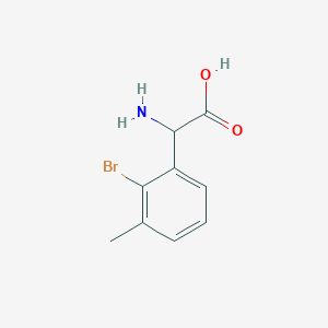 molecular formula C9H10BrNO2 B12966306 2-Amino-2-(2-bromo-3-methylphenyl)acetic acid 