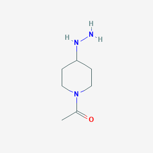 molecular formula C7H15N3O B12966321 1-(4-Hydrazinylpiperidin-1-yl)ethanone 