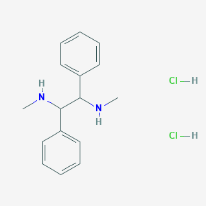 molecular formula C16H22Cl2N2 B12966329 N1,N2-Dimethyl-1,2-diphenylethane-1,2-diamine dihydrochloride 