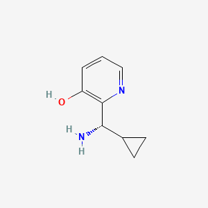 molecular formula C9H12N2O B12966356 (S)-2-(Amino(cyclopropyl)methyl)pyridin-3-ol 