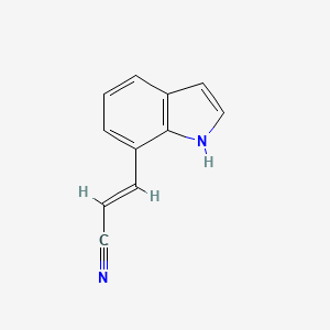 molecular formula C11H8N2 B12966364 (E)-3-(1H-Indol-7-yl)acrylonitrile 