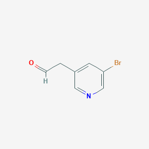 molecular formula C7H6BrNO B12966381 2-(5-Bromopyridin-3-YL)acetaldehyde 