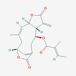 (E)-(3aR,4S,9R,12aR,E)-11-Methyl-3-methylene-2,7-dioxo-3,3a,4,5,7,9,10,12a-octahydro-2H-6,9-(metheno)furo[2,3-f][1]oxacycloundecin-4-yl 2-methylbut-2-enoate