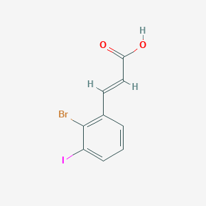 molecular formula C9H6BrIO2 B12966416 3-(2-Bromo-3-iodophenyl)acrylic acid 