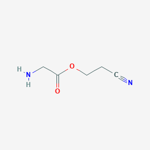 molecular formula C5H8N2O2 B12966432 2-Cyanoethyl 2-aminoacetate 