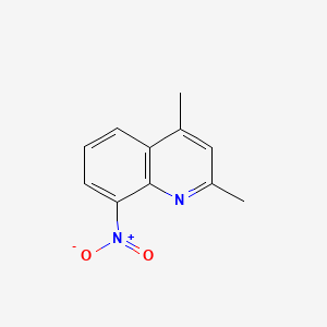 molecular formula C11H10N2O2 B12966438 2,4-Dimethyl-8-nitroquinoline 