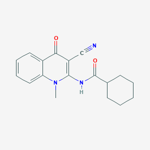 N-(3-Cyano-1-methyl-4-oxo-1,4-dihydroquinolin-2-yl)cyclohexanecarboxamide