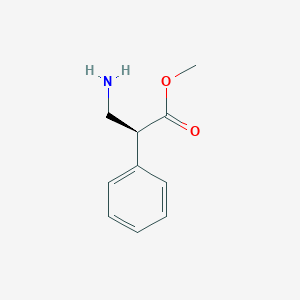 molecular formula C10H13NO2 B12966454 Methyl (S)-3-amino-2-phenylpropanoate 