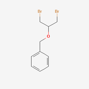 molecular formula C10H12Br2O B1296646 苯，[[2-溴-1-(溴甲基)乙氧基]甲基]- CAS No. 35995-55-2