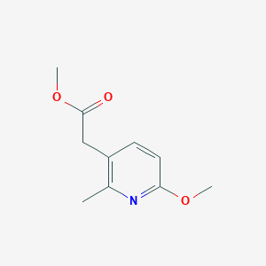 molecular formula C10H13NO3 B12966507 Methyl 2-(6-methoxy-2-methylpyridin-3-yl)acetate 