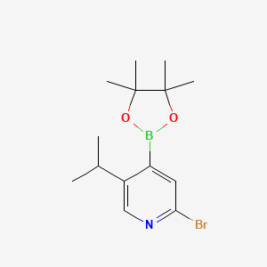 2-Bromo-5-isopropyl-4-(4,4,5,5-tetramethyl-1,3,2-dioxaborolan-2-yl)pyridine