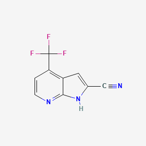 4-(Trifluoromethyl)-1H-pyrrolo[2,3-b]pyridine-2-carbonitrile