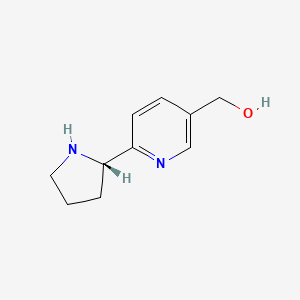 molecular formula C10H14N2O B12966630 (S)-(6-(Pyrrolidin-2-yl)pyridin-3-yl)methanol 