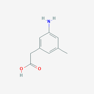 molecular formula C9H11NO2 B12966674 2-(3-Amino-5-methylphenyl)acetic acid 