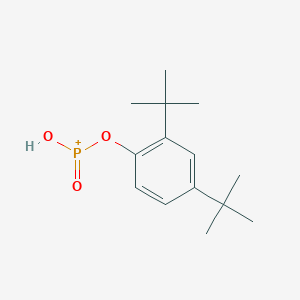 molecular formula C14H22O3P+ B12966680 2,4-Di-tert-butylphenyl hydrogen phosphonate 