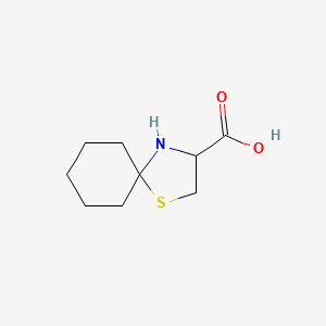 molecular formula C9H15NO2S B1296671 1-硫杂-4-氮杂螺[4.5]癸烷-3-羧酸 CAS No. 66065-60-9