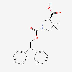 (S)-1-(((9H-Fluoren-9-yl)methoxy)carbonyl)-4,4-dimethylpyrrolidine-3-carboxylic acid