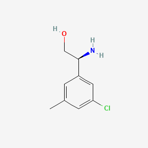 molecular formula C9H12ClNO B12966732 (S)-2-Amino-2-(3-chloro-5-methylphenyl)ethanol 