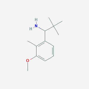 molecular formula C13H21NO B12966734 1-(3-Methoxy-2-methylphenyl)-2,2-dimethylpropan-1-amine 