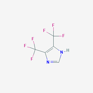 molecular formula C5H2F6N2 B1296684 4,5-双(三氟甲基)-1H-咪唑 CAS No. 651-34-3