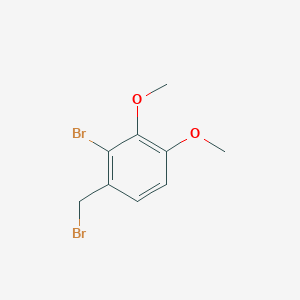 molecular formula C9H10Br2O2 B12966851 2-Bromo-1-(bromomethyl)-3,4-dimethoxybenzene CAS No. 147912-63-8